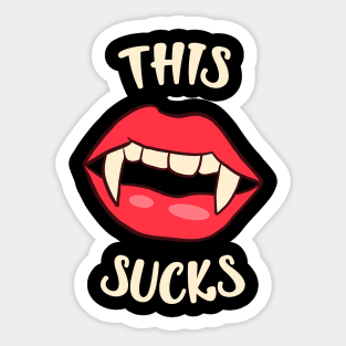 This Sucks Funny Vampire Halloween Sticker